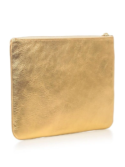 Shop Comme Des Garçons Wallet Large Gold And Silver