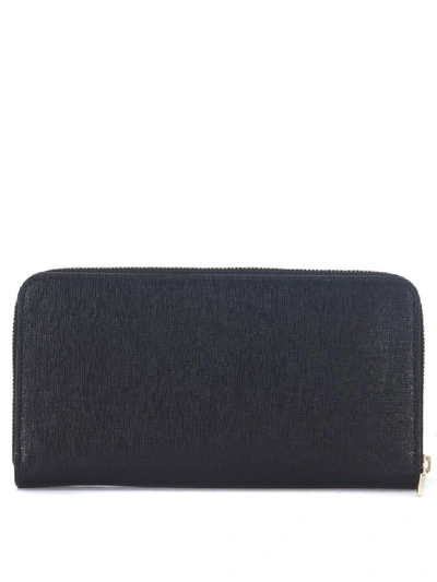 Shop Furla Babylon Black Saffiano Leather Wallet In Nero