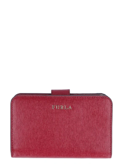 Shop Furla Babylon Leather Wallet In Red