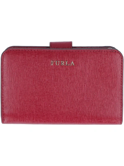 Shop Furla Babylon Leather Wallet In Red