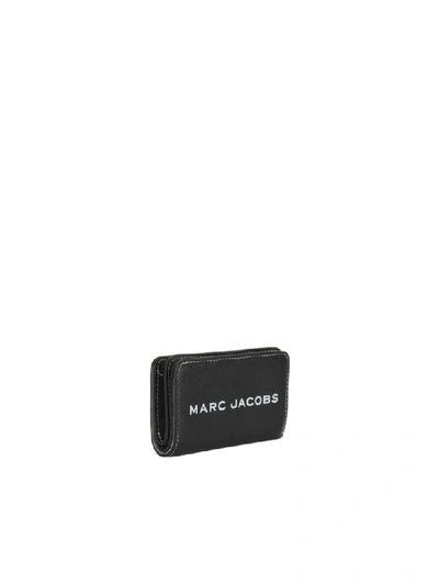 Shop Marc Jacobs The Textured Tag Wallet In Black