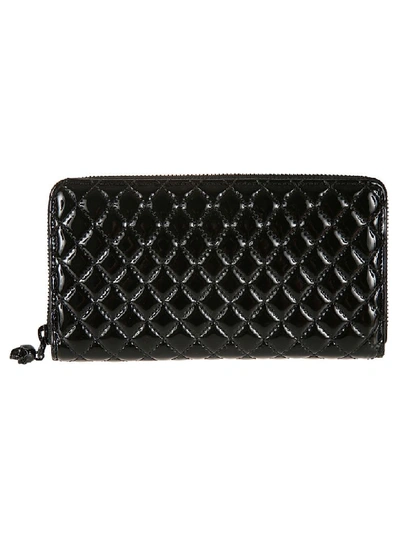 Shop Alexander Mcqueen Quilted Continental Wallet In Black