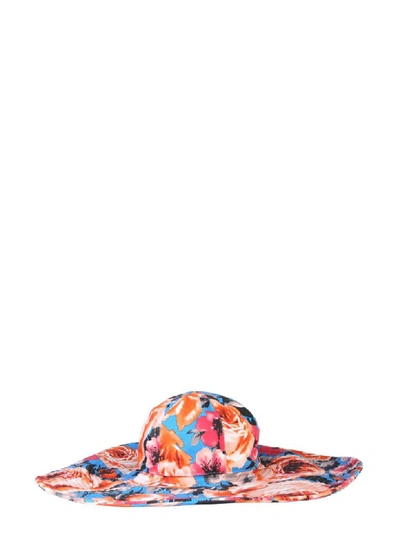 Shop Msgm Large Tesa Hat In Multicolor