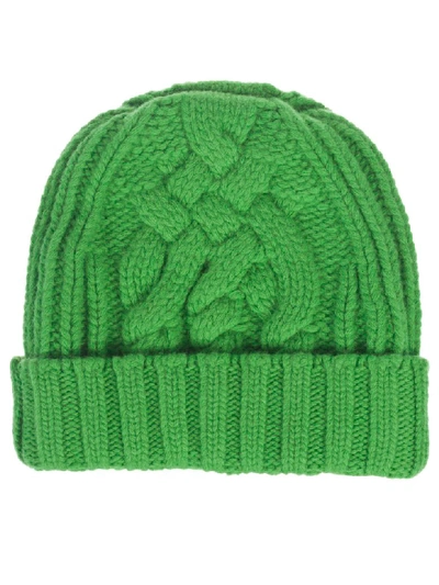 Shop Off-white Knit Pop Color Cap In Green