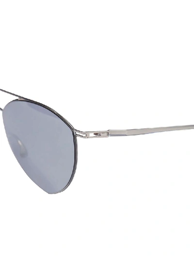 Shop Mykita + Maison Margiela Aviator Sunglasses In Silver