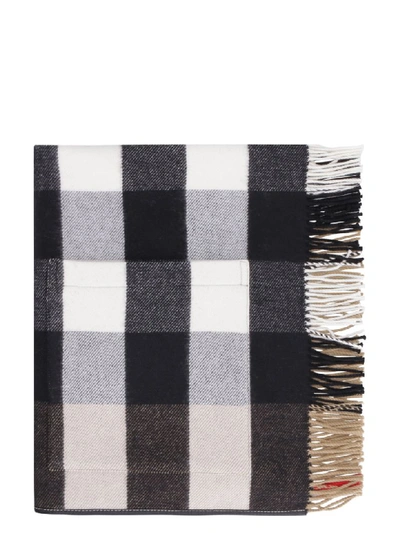 Shop Burberry Wool And Cashemre Scarf In Beige