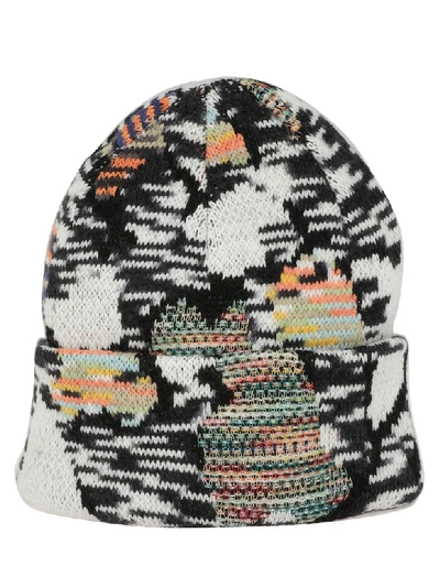 Shop Missoni Multicolor Hat In Black/white