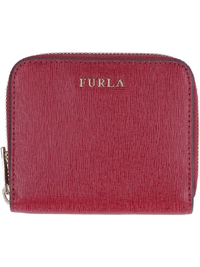 Shop Furla Babylon Small Leather Zip-around Wallet In Red