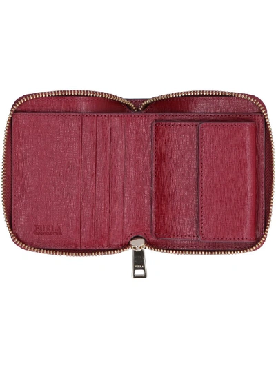 Shop Furla Babylon Small Leather Zip-around Wallet In Red