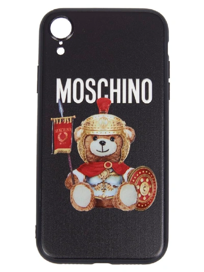 Shop Moschino Roman Teddy Bear Cover I-phone Xr In Black
