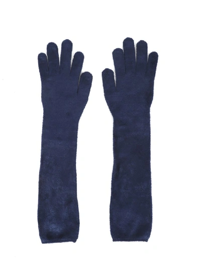 Shop Alaïa Navy Gloves