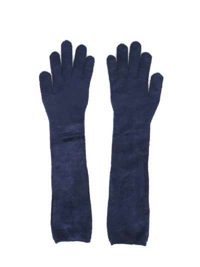 Shop Alaïa Navy Gloves
