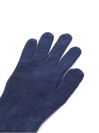 Shop Alaïa Navy Gloves