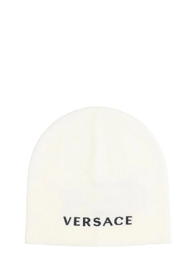Shop Versace Hats In White Wool