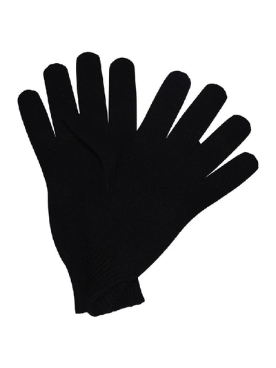 Shop Moncler Gloves In Nero