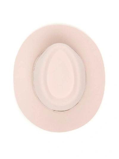 Shop Maison Michel Andre Hat In Baby Pink (pink)