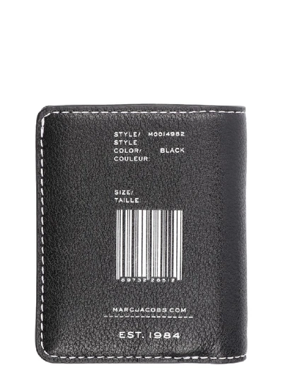 Shop Marc Jacobs Logo Leather Wallet In Black