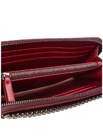 Shop Stella Mccartney Continental Falabella Wallet In Bordeaux