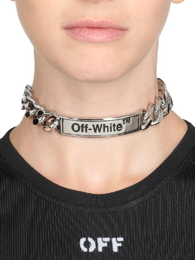 Shop Off-white Sweatheart Choker In Black No Color