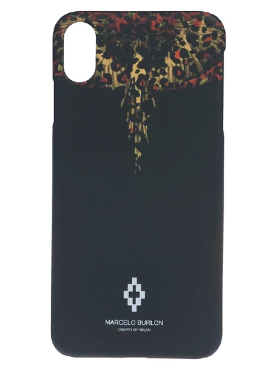 Shop Marcelo Burlon County Of Milan Leopard Wings Iphone Xs Max Case In Black/multicolor