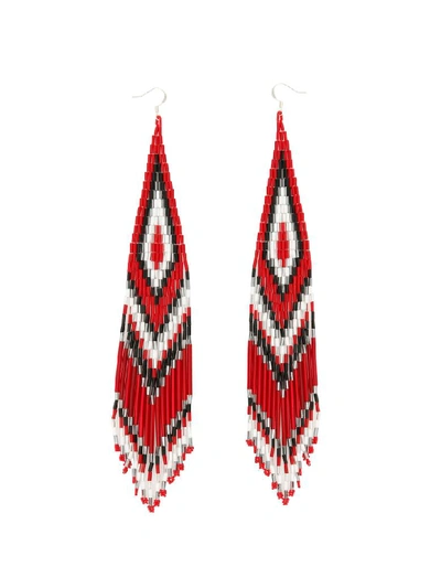 Shop Jessie Western Zuni Chandelier Earrings In Multicolor (red)