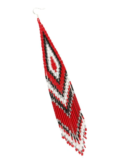 Shop Jessie Western Zuni Chandelier Earrings In Multicolor (red)
