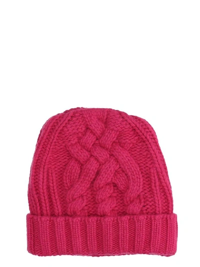 Shop Off-white Knit Pot Hat Hats In Fuxia Wool