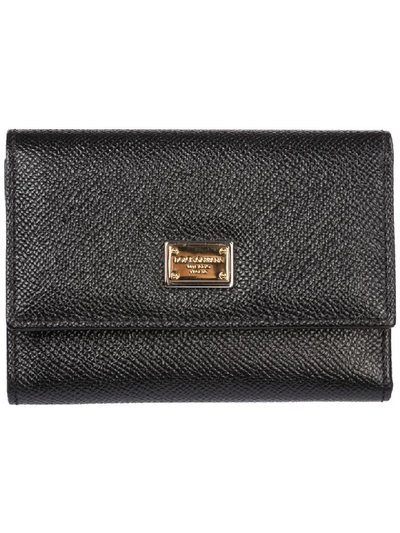 Shop Dolce & Gabbana Wallet Genuine Leather Coin Case Holder Purse Card In Nero