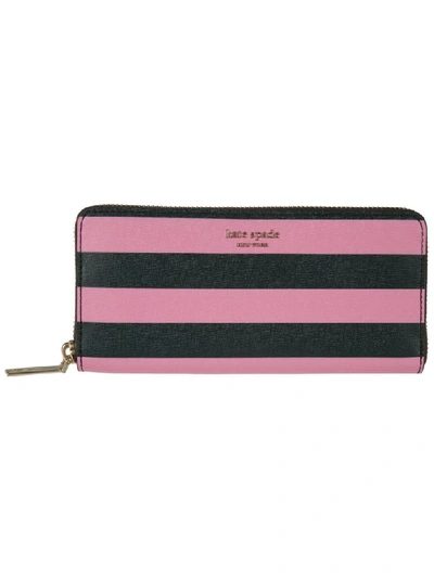 Shop Kate Spade Slim Continental Wallet In Pink Multi