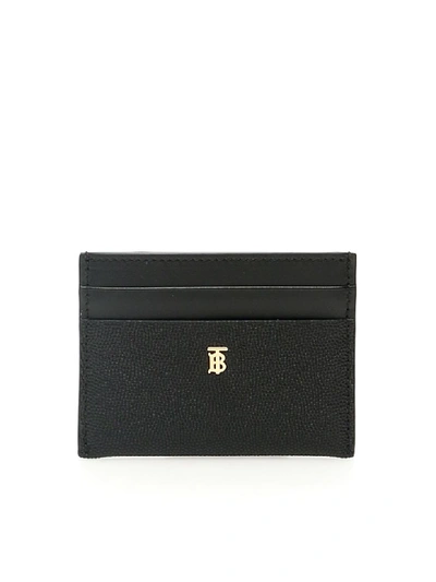 Shop Burberry Sandon Tb Cardholder In Black (black)