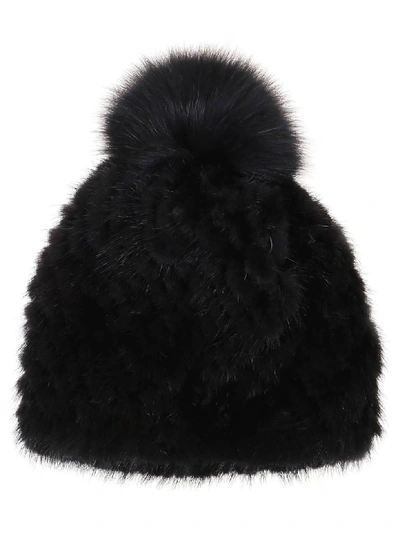 Shop Max Mara Black Fur Cap