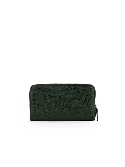 Shop Emporio Armani Dark Green Zip Wallet In Verde