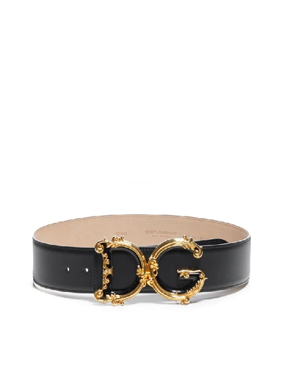 Shop Dolce & Gabbana Logo Belt In Nero