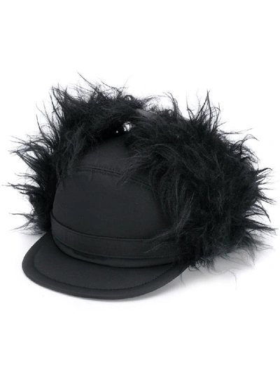 Shop Prada Hat Tess+mohair In Nero