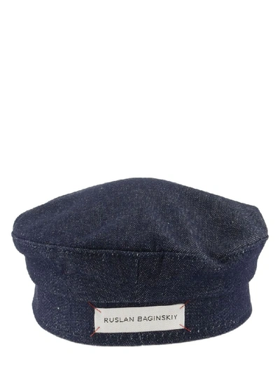 Shop Ruslan Baginskiy Baker Boy Cap Blue / Hat