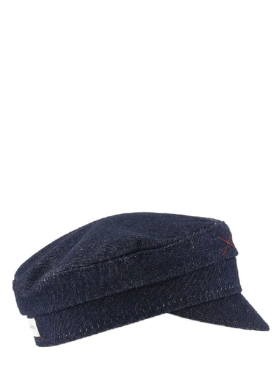 Shop Ruslan Baginskiy Baker Boy Cap Blue / Hat