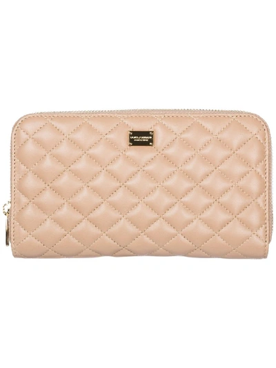 Shop Dolce & Gabbana Victoria Flamingo Wallet In Nudo