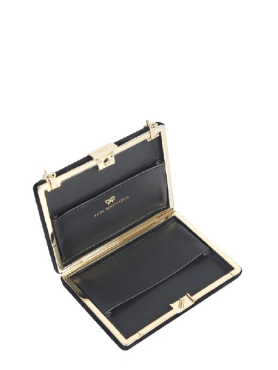 Shop Anya Hindmarch Velvet Card Holder In Nero