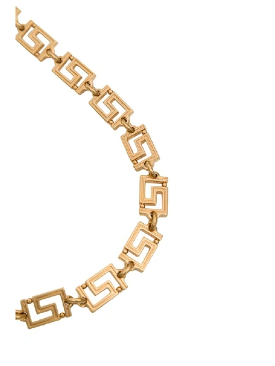 Shop Versace Grecamania Necklace In Oro