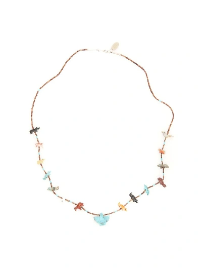 Shop Jessie Western Necklace With Animals In Multicolor (brown)
