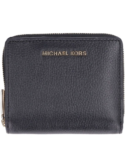 Shop Michael Kors Small Leather Wallet In Black