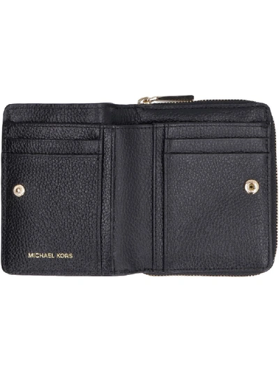 Shop Michael Kors Small Leather Wallet In Black