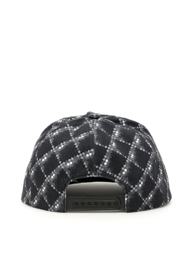 Shop Moschino Pixel Baseball Cap In Fantasia Nero (black)