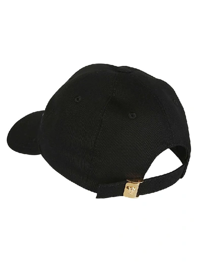 Shop Versace Logo Cap In Black/white