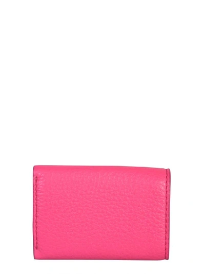Shop Marc Jacobs Mini Snapshot Trifold Wallet In Rosa