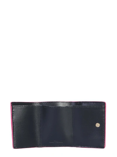 Shop Marc Jacobs Mini Snapshot Trifold Wallet In Rosa