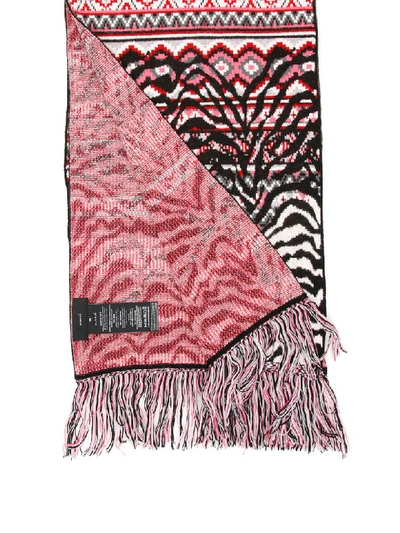 Shop Alanui Fairisle Animalier Scarf In White (white)