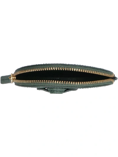 Shop Jacquemus Le Pitchou Leather Coin Purse In Green