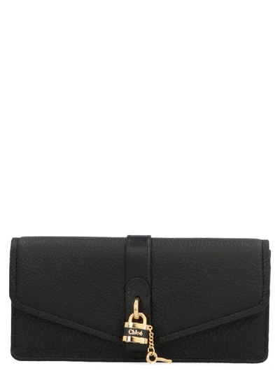 Shop Chloé Aby Wallet In Black