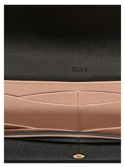 Shop Chloé Aby Wallet In Black